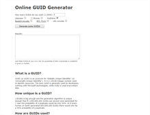 Tablet Screenshot of guidgenerator.com